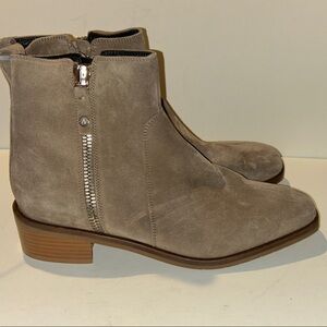 Aquatalia Taupe Suede Ankle Boots